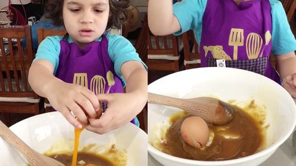 ''That darn eggshell!' 6 y/o boy's cooking adventure doesn't go as planned'