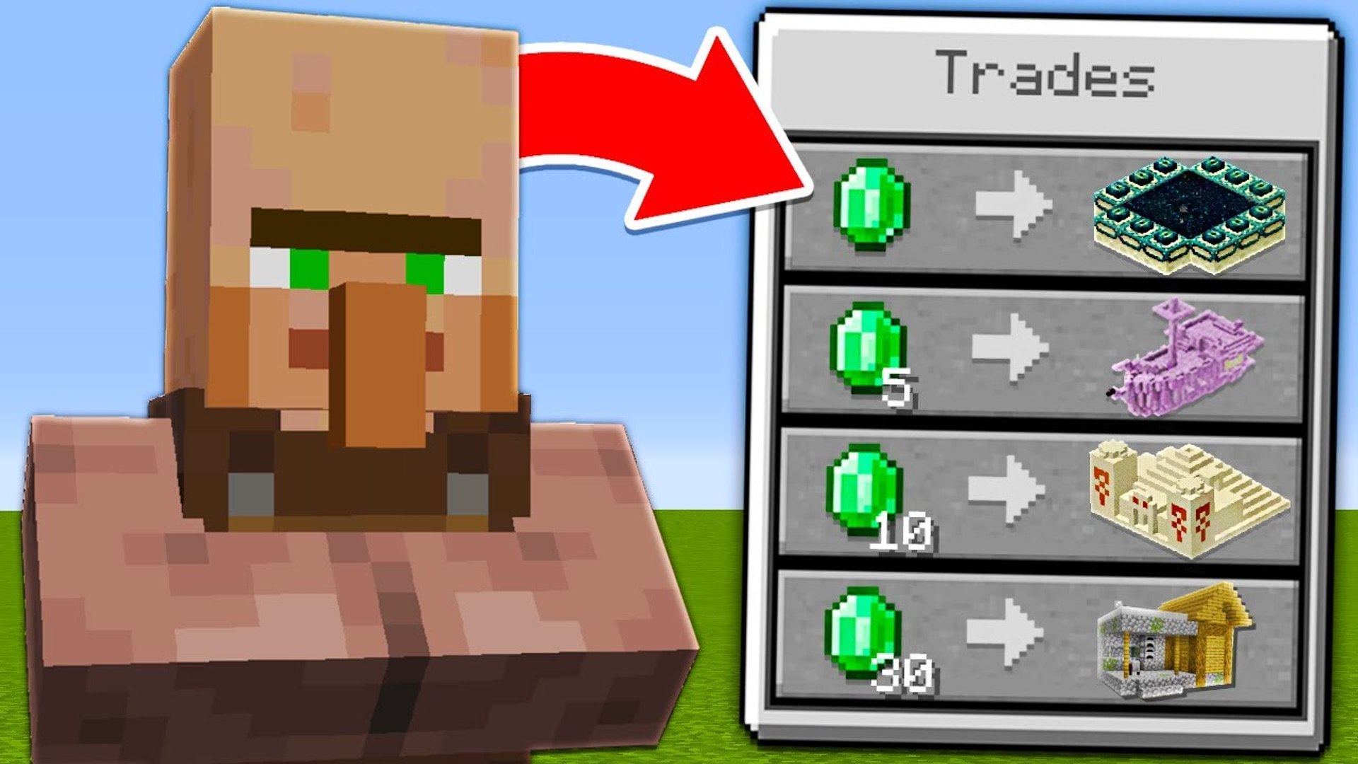 Minecraft But Villagers Trade Structures Video Dailymotion