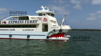 Imágenes de la isla de La Graciosa desde el ferry