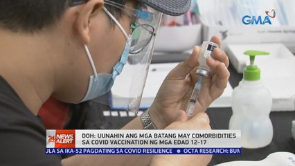 Video herunterladen: DOH: Uunahin ang mga batang may comorbidities sa COVID vaccination ng mga edad 12-17 | 24 Oras News Alert