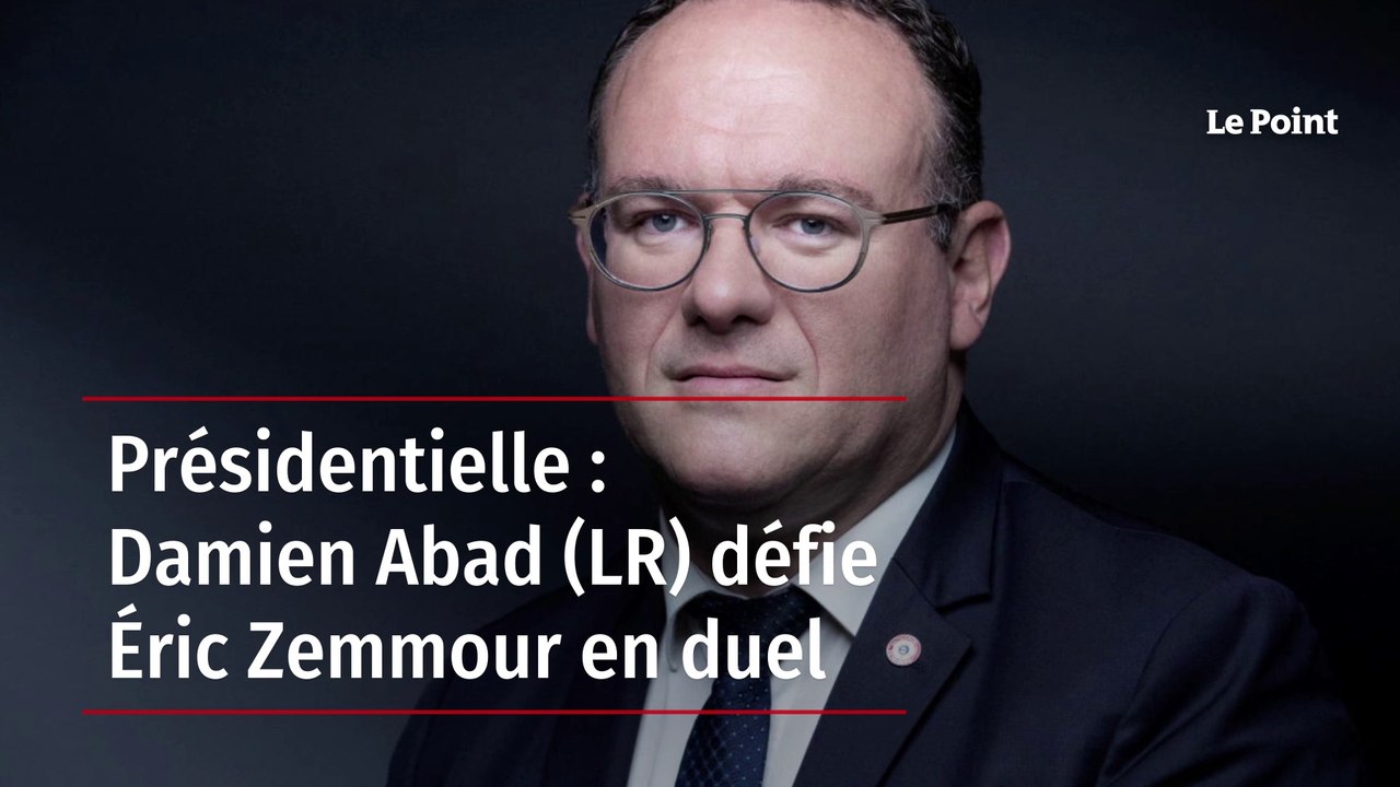 Présidentielle : Damien Abad (LR) défie Éric Zemmour en duel