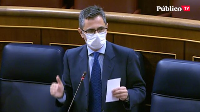 Bolaños se planta ante Vox: ¿Le parece respetar insultar a una diputada socialista cuando está haciendo uso de la palabra en la tribuna?