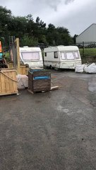 Caravans parked on Portobello Promenade