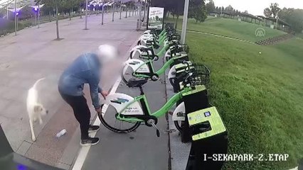 Belediyeye ait bisikletlere zarar veren şüpheliye suç duyurusu