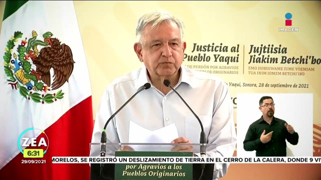 López Obrador pide perdón al pueblo yaqui; le restituirán tierras y agua