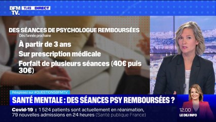 Séances de psy remboursées: comment ça va se passer ? BFMTV répond à vos questions
