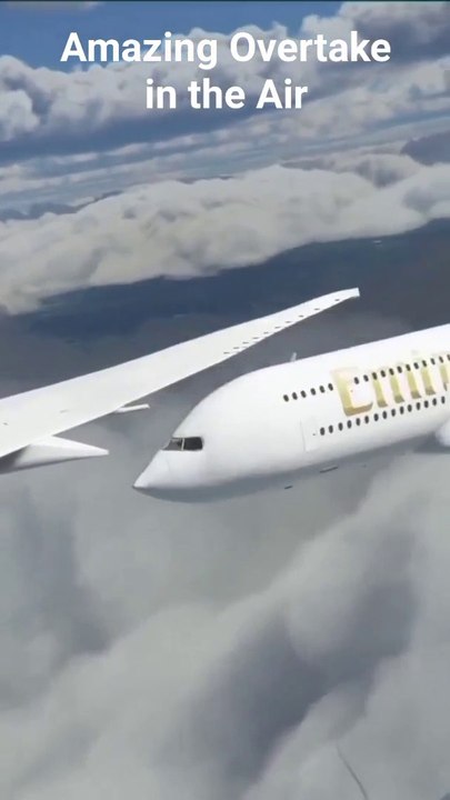 Beautiful Airplane over take by Emirates flight...