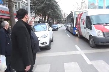 Ankara'da "Öncelik yaya olmalı" çekiminin sonu kötü bitti