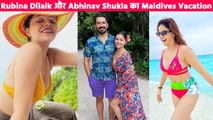 Rubina Dilaik अपने पति Abhinav Shukla का Birthday सेलिब्रेट करने पहुंची Maldives, देखें VIDEO