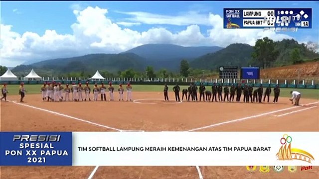 Presisi Spesial PON XX Papua : Tim Softball Lampung Meraih Kemenangan Atas Tim Papua Barat