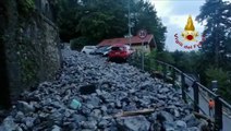Town cleans up after flooding, landslides