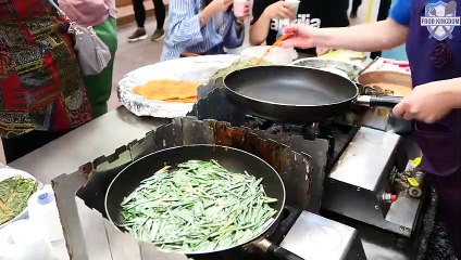 [2000원 부추전,김치전] 때려서 구워냅니다~   길거리음식   인천신포시장