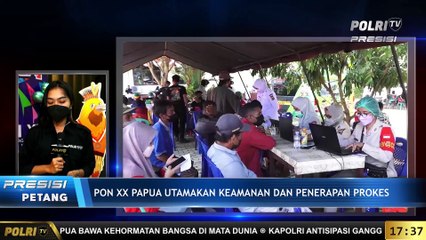 Live Report Anisa Fauziah - Kunjungan Kapolri ke Jayapura Dalam Menekankan Vaksinasi di 4 Klaster Penyelenggaraan PON XX Papua