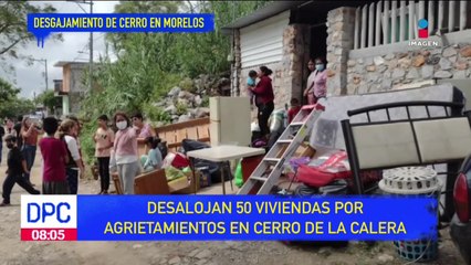 Por desgajamiento desalojan 50 viviendas en Cerro de la Calera en Morelos