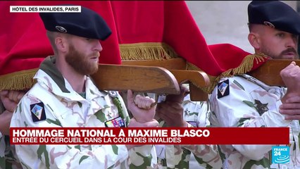 Hommage national à Maxime Blasco : le cercueil du soldat tué au Mali entre dans la cour des Invalides