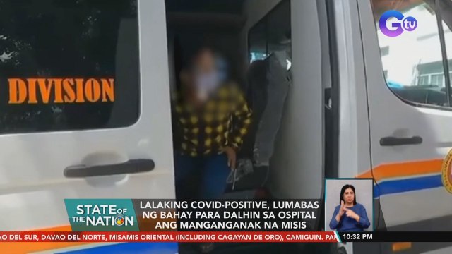 Lalaking COVID-positive, lumabas ng bahay para dalhin sa ospital ang manganganak na misis | SONA