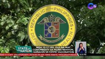 Mga 12-17 years old na may comorbidity sa piling rehiyon, uunahin sa COVID vaccination | SONA