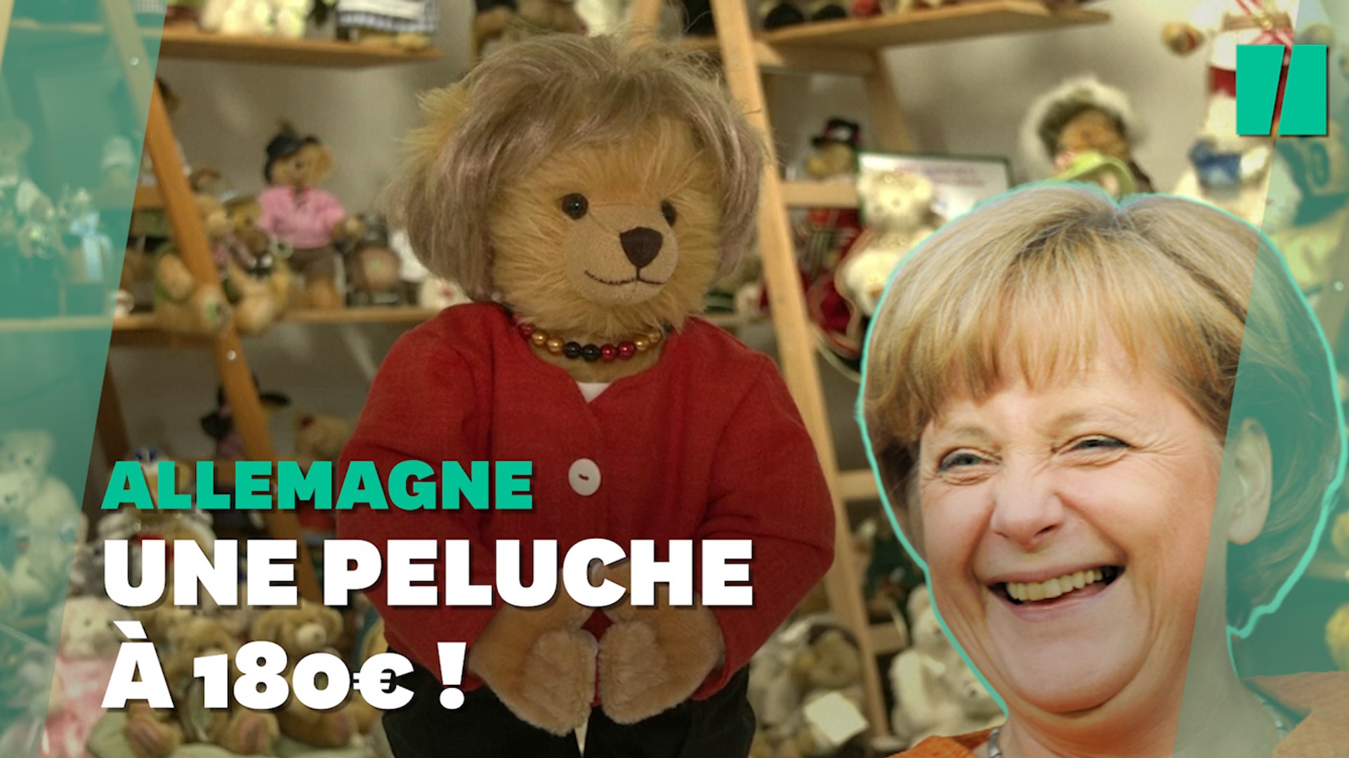 Cet ours en peluche à l'effigie d'Angela Merkel s'arrache en Allemagne -  Vidéo Dailymotion
