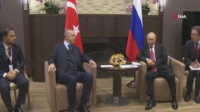 Cumhurbaşkanı Erdoğan: Suriye'nin barışı yine Türkiye-Rusya ilişkilerine bağlı Cumhurbaşkanı Erdoğan-Putin'le görüştü