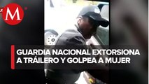 Guardia Nacional agrede a mujer en Tlaxcala cuando descubrió que era grabado