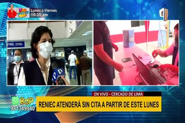 Reniec atenderá sin cita desde este lunes 4 de octubre, pero con aforo limitado