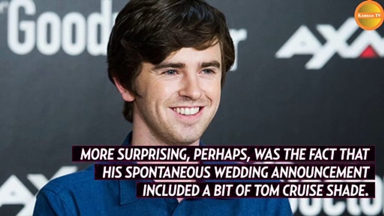 Freddie Highmore Confirms He’s Married by Throwing Tom Cruise Shade