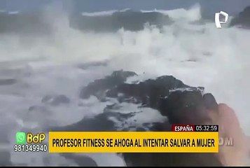España: profesor fitness muere ahogado intentando salvar a mujer del mar