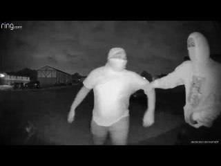Sketchy Guys Act Suspiciously on Security Camera