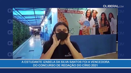 Estudante Izabela da Silva Santos vence o Concurso de Redação do Círio 2021