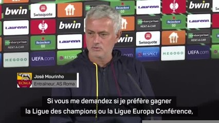 AS Rome - Mourinho : "Si vous me demandez de choisir entre la Ligue des champions ou la Ligue Europa Conférence..."