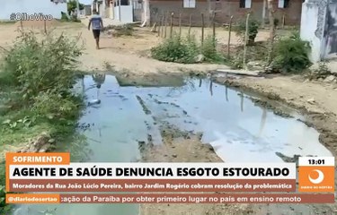 Download Video: Agente de Saúde denuncia esgoto estourado e falta de saneamento básico em Pombal