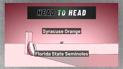 Florida State Seminoles - Syracuse Orange - Over/Under