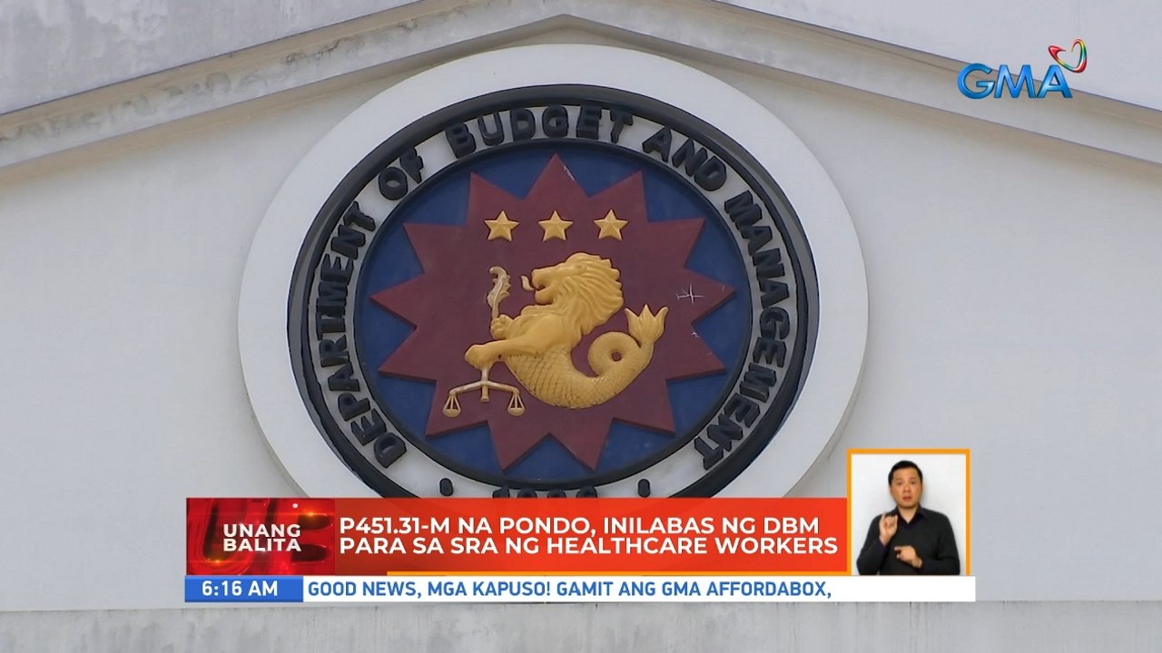 P451.31-M na pondo, inilabas ng DBM para sa SRA ng healthcare workers | UB