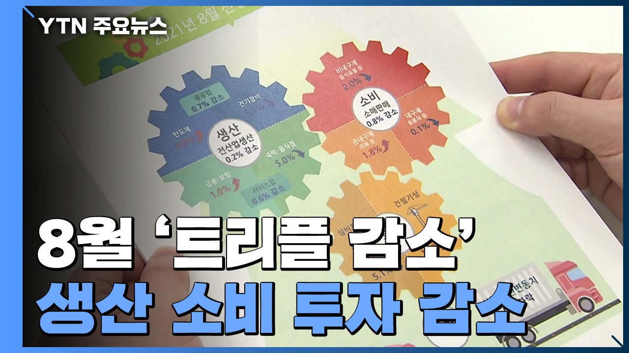 8월 생산·소비·투자 '트리플 감소'..."회복세 주춤" / YTN