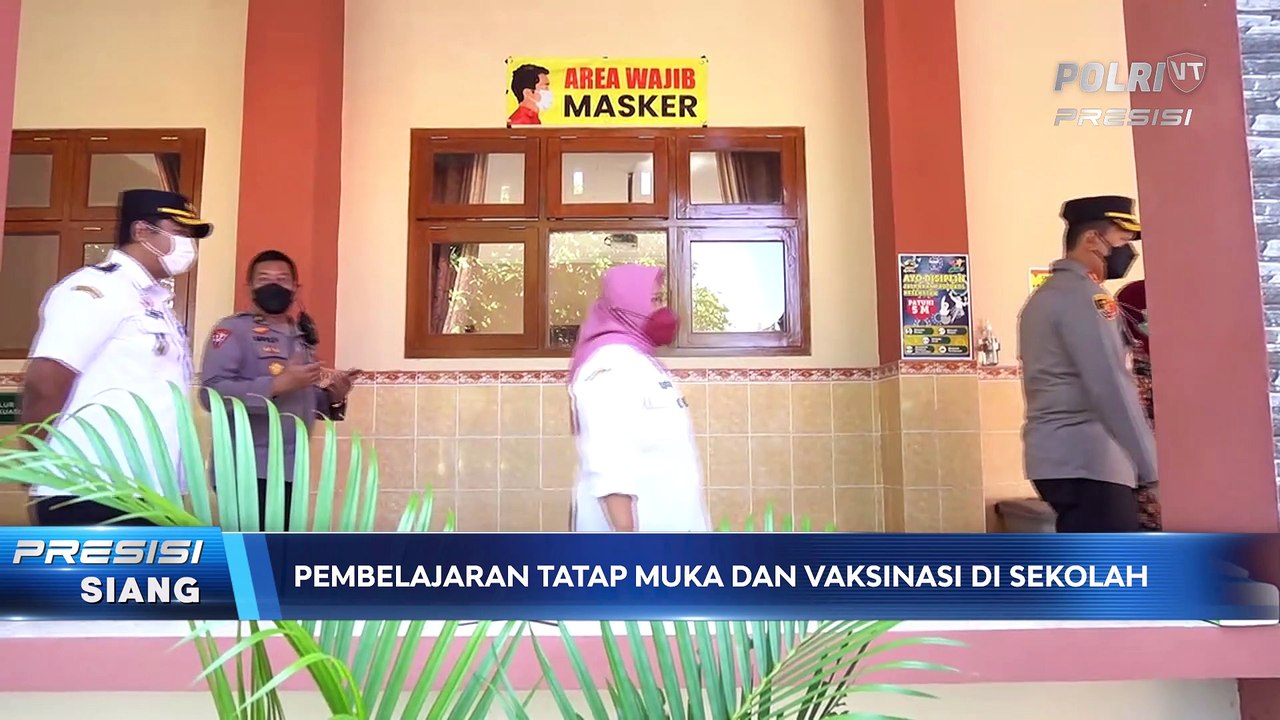 Kapolres Sukoharjo Pantau PTM dan Vaksinasi di SMA N 1 Sukoharjo