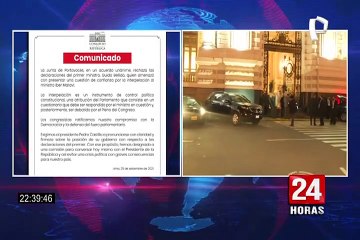 Junta de Portavoces se reunirá esta noche con el presidente Pedro Castillo