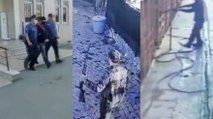 Tuzla'da köpeği av tüfeği ile vuran kişi kamerada
