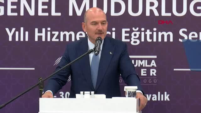 Bakan Soylu Ayvalık Vilayetler Evi'nde Sivil Toplumla İlişkiler Genel Müdürlüğü Merkez ve Taşra Teşkilatı Hizmetiçi Eğitim Semineri açılışına katıldı
