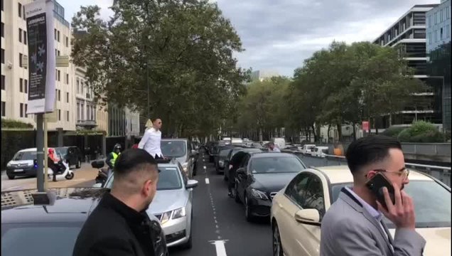 Manifestation des chauffeurs de taxi à Bruxelles
