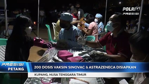 Perluas Cakupan Vaksinasi, Polda NTT Gelar Vaksinasi Covid-19 Malam Hari