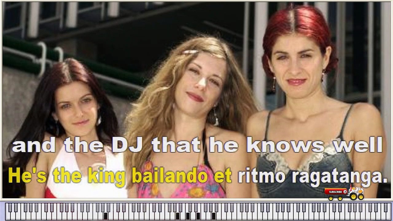 Las ketchup - The ketchup song - Karaoke Instrumental Version with virtual piano & lyrics  video