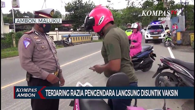 Terjaring Razia Pengendara Langsung Disuntik Vaksin