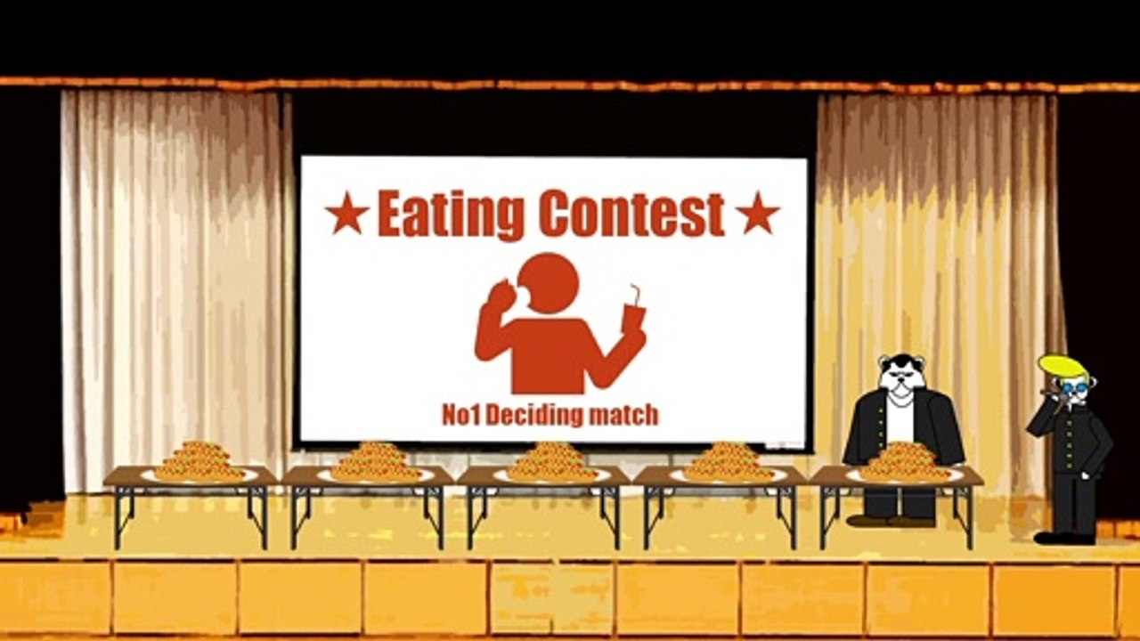 【cartoon】Hot dog big eater competition held! I'll win again this time!