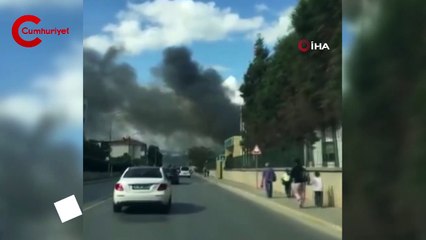 Son dakika... Tuzla'da fabrika yangını