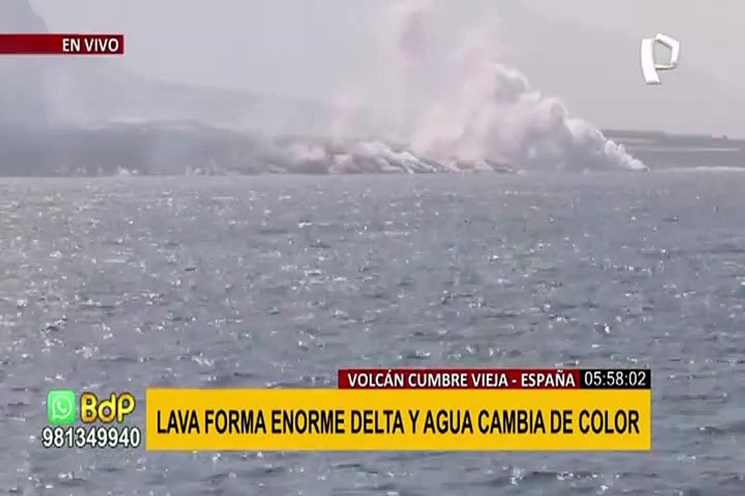 Volcán Cumbre Vieja: lava toca el mar y deja sorprendentes imágenes