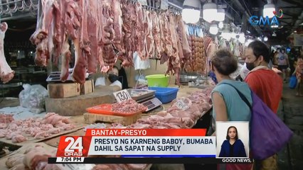 Presyo ng karneng baboy, bumaba dahil sa sapat na supply | 24 Oras