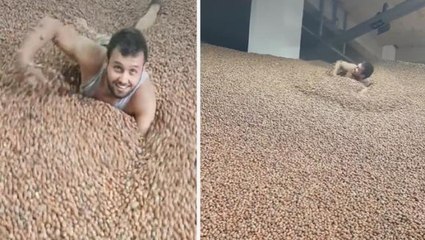 Fındığın içinde yüzen vatandaş o görüntülere açıklık getirdi: Buradaki fındıklar fabrikaya gidiyor