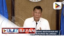 Pres. Duterte, inaasahang maghahain ng COC sa COMELEC sa susunod na linggo; Palasyo, tiniyak na 'di maaantala ang trabaho sa gabinete kahit may kalihim na maghahain ng COC