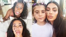 Kim Kardashian, North West, And Penelope Disick Are Twinning With Matching Face Tattoos