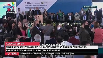 Central 98 | Bolsonaro é hostilizado por mulher em discurso em MG